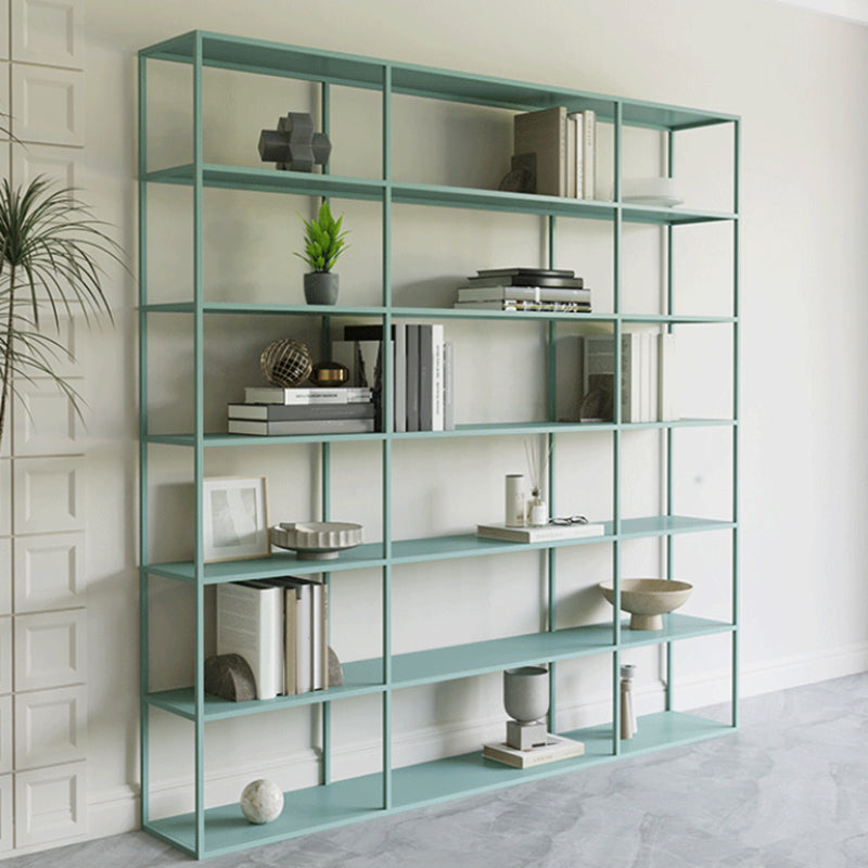 Scandinavian Etagere Bookcase Metal Open Back Bookshelf with Shelves