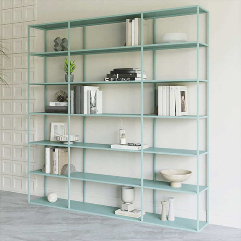 Scandinavian Etagere Bookcase Metal Open Back Bookshelf with Shelves