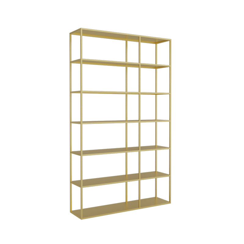 Scandinavian Etagere Bookcase Metal Open Back Bookshelf with Shelves