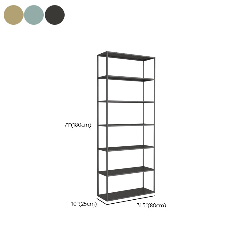 Scandinavian Etagere Bookcase Metal Open Back Bookshelf with Shelves