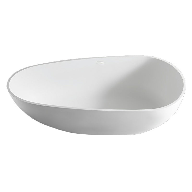 Modern Stone Soaking Bath White Freestanding Bathtub for Bathroom