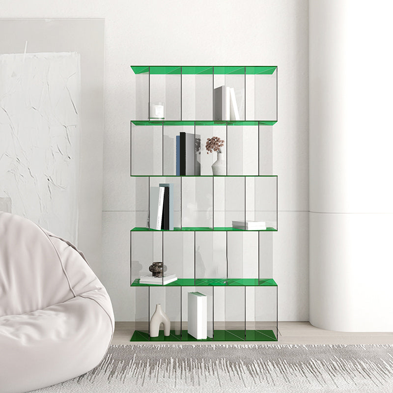 Scandinavian Standard Bookshelf Acrylic Open Back Bookcase with Shelves