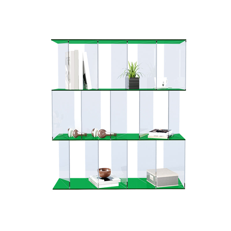 Scandinavian Standard Bookshelf Acrylic Open Back Bookcase with Shelves