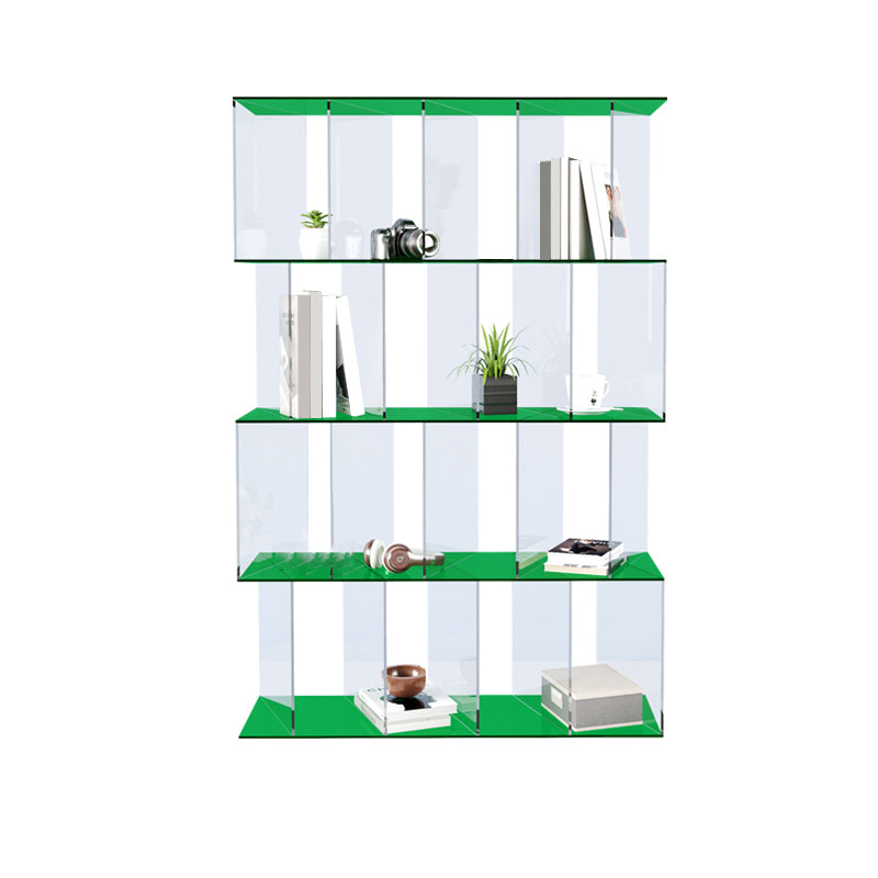 Scandinavian Standard Bookshelf Acrylic Open Back Bookcase with Shelves
