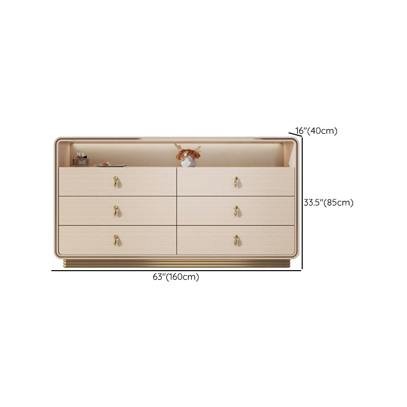 15.6-inch Width Solid Wood Storage Chest Classic Glam Storage Chest Dresser