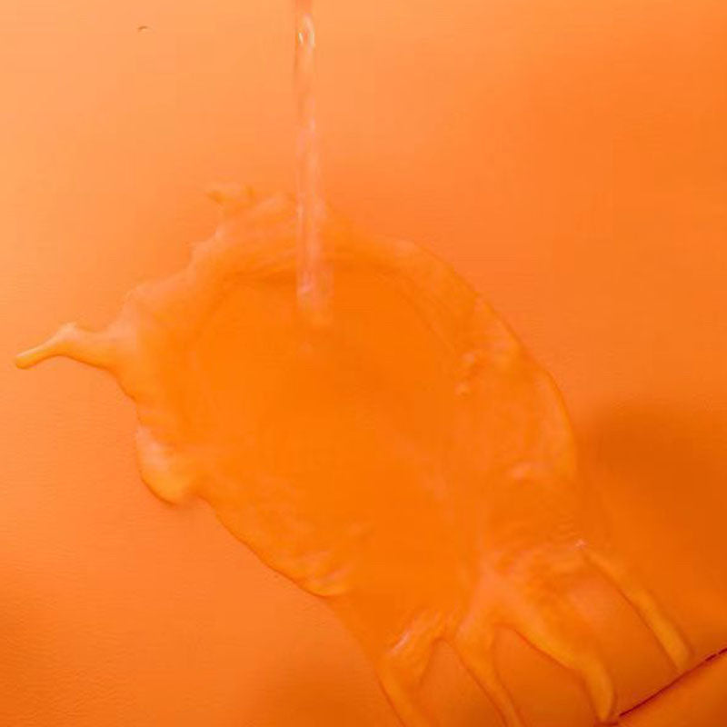 Modern Ottoman PU Leather Upholstered Solid Color Tear Resistant Square Ottoman