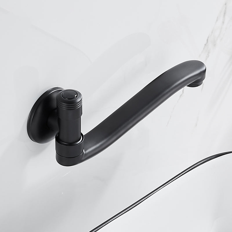 Swivel Tub Filler Wall Mount Copper Low Arc Knob Handle Tub Faucet Trim