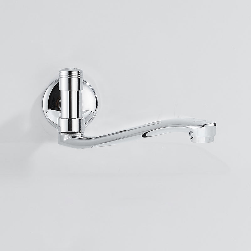Swivel Tub Filler Wall Mount Copper Low Arc Knob Handle Tub Faucet Trim