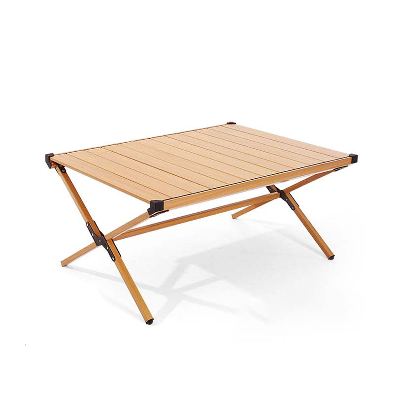 Industrial Style Patio Table Rectangle Metal Foldable Camping Table