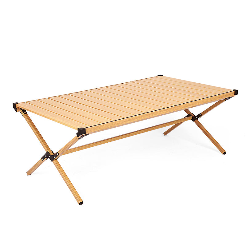 Industrial Style Patio Table Rectangle Metal Foldable Camping Table
