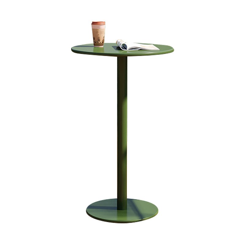 Metal Round Patio Table 2-Seater No Distressing Industrial Bar Table