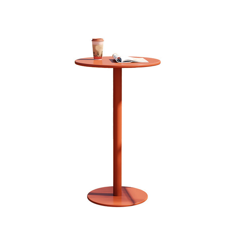 Metal Round Patio Table 2-Seater No Distressing Industrial Bar Table