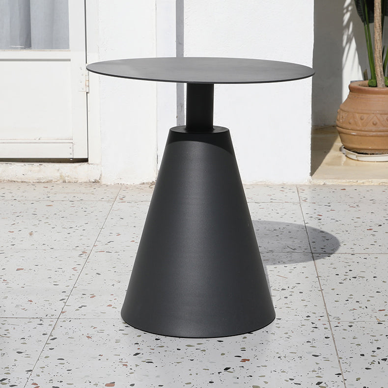 2-Seater Metal End Table Industrial Round No Distressing Side Table