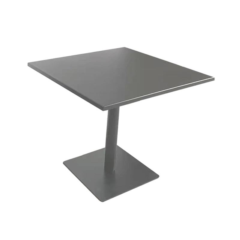 Metal and Stone Dining Table Set 1/2/3 Pcs Black Boho Dining Set