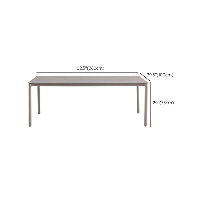 Rectangle Stone 1/7/9 Pcs Dining Set Outdoor Industrial Furniture