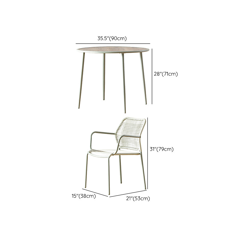 Modern Style Bistro Table Set Round 1/2/3/5 Pieces Bistro Table Set