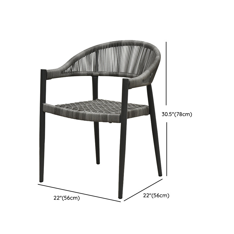 Boho Wicker Dining Set 1/3/5/7 Pcs Light Gray Dining Table Set