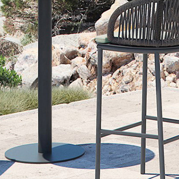 Industrial Style 1/3 Pieces Round Bar Table Set Metal Bar Height Set for Outdoor