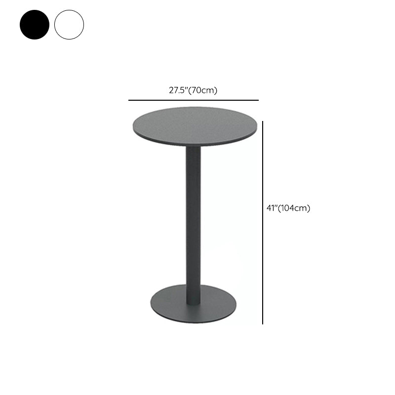 Industrial Style 1/3 Pieces Round Bar Table Set Metal Bar Height Set for Outdoor
