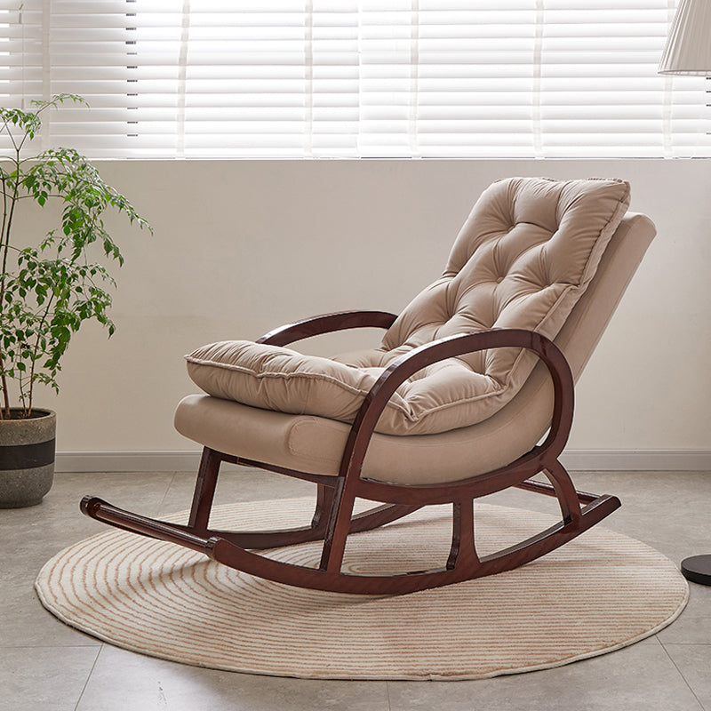 Modern Upholstered Rocking Chair Lounge Leisure Lazy Sofa Chair