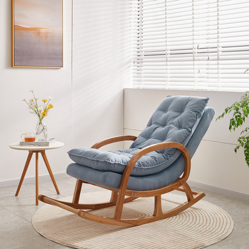 Modern Upholstered Rocking Chair Lounge Leisure Lazy Sofa Chair