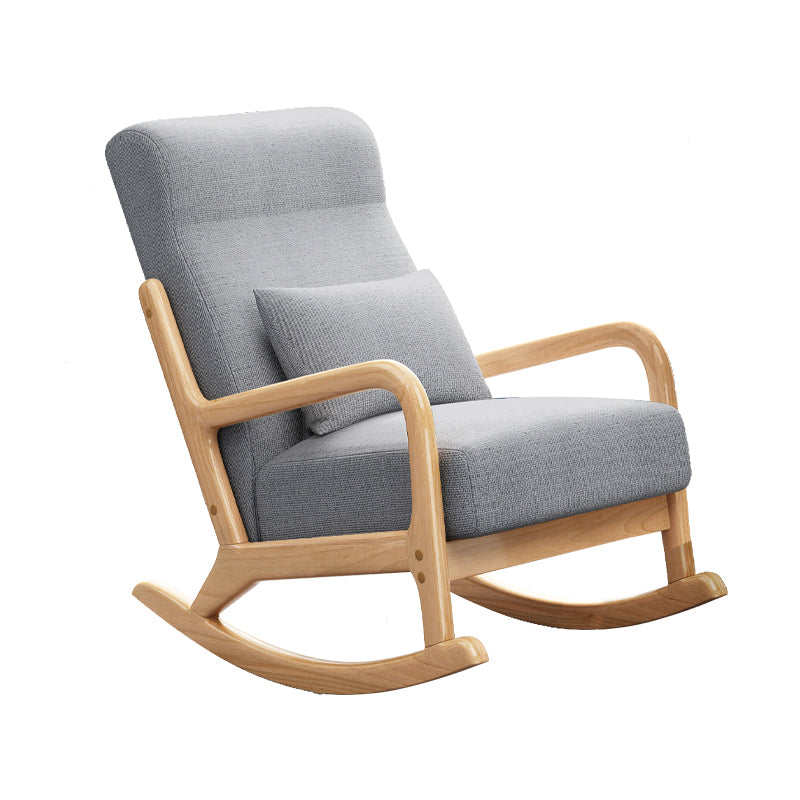 Simple Style Lounge Chaise Lazy Chair Wood Rocking Chair for Living Room