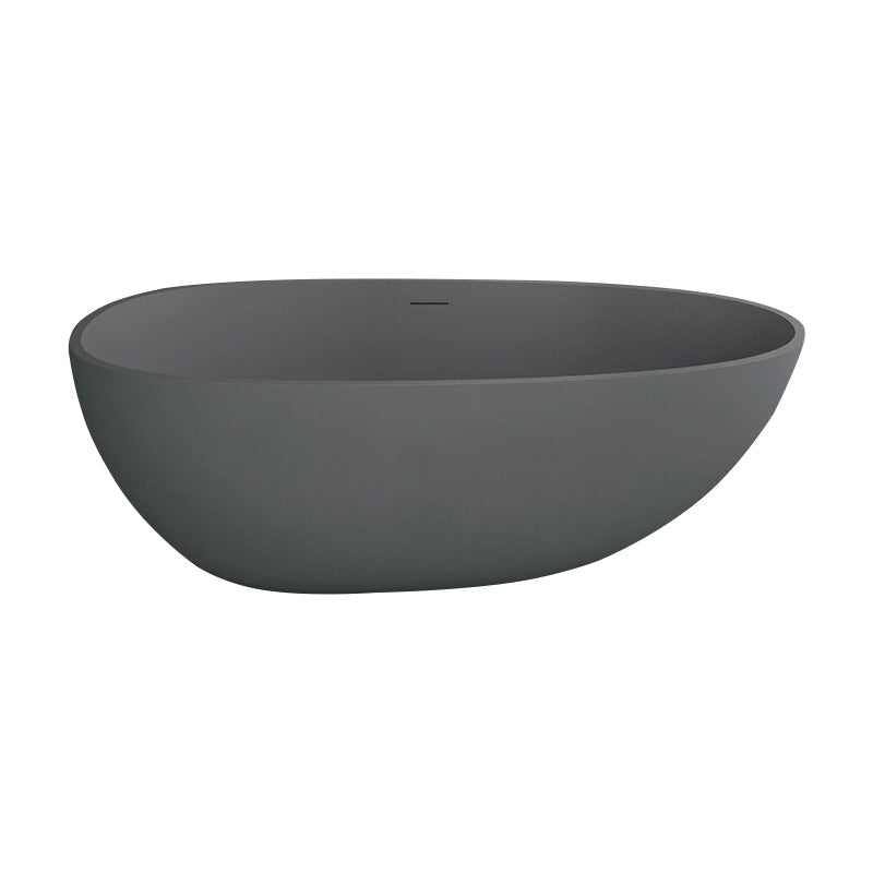 Modern Style Freestanding Soaking Bathtub Stone Free Form Bathtub