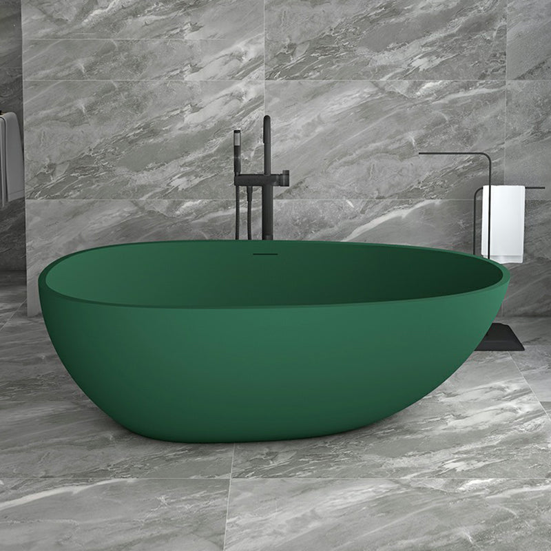Modern Style Freestanding Soaking Bathtub Stone Free Form Bathtub
