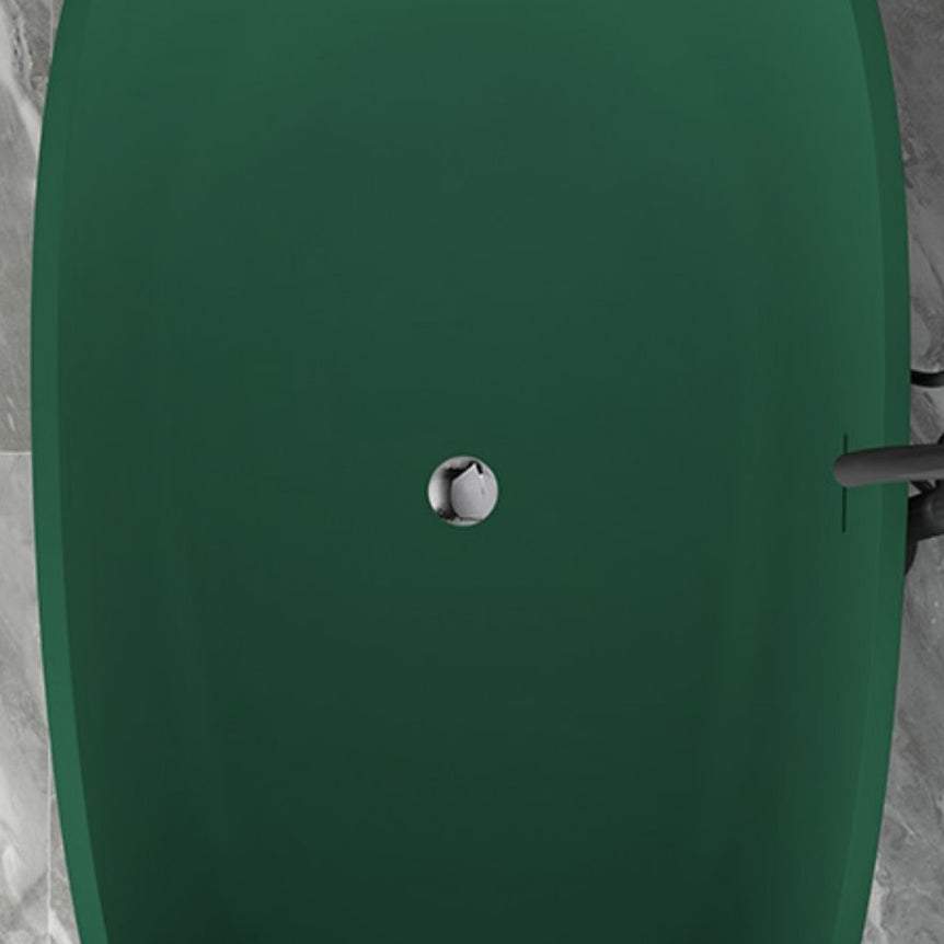 Modern Style Freestanding Soaking Bathtub Stone Free Form Bathtub