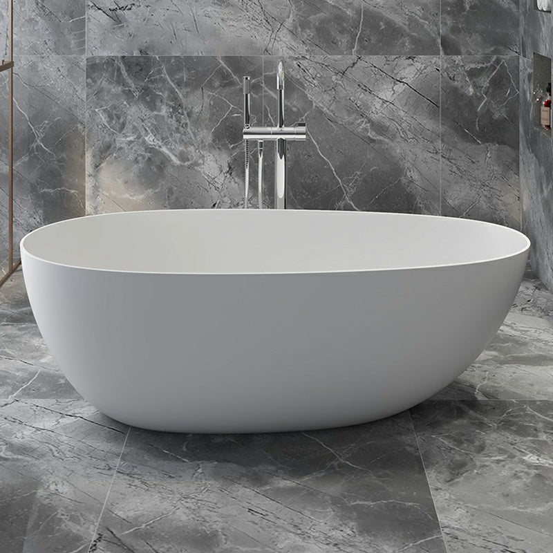 Modern Style Freestanding Soaking Bathtub Stone Free Form Bathtub