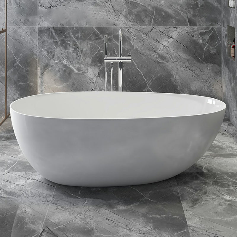 Modern Style Freestanding Soaking Bathtub Stone Free Form Bathtub