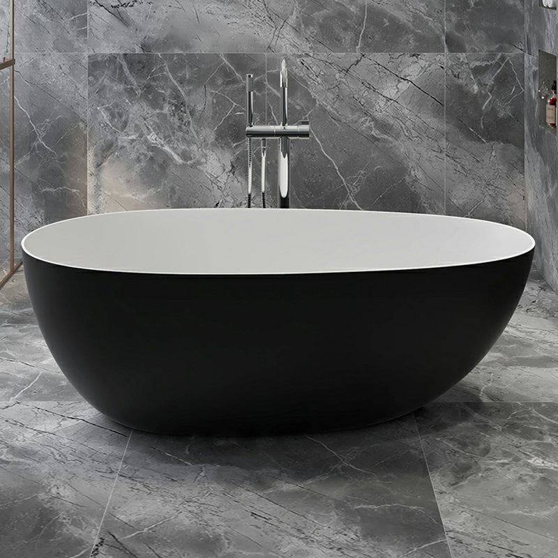 Modern Style Freestanding Soaking Bathtub Stone Free Form Bathtub