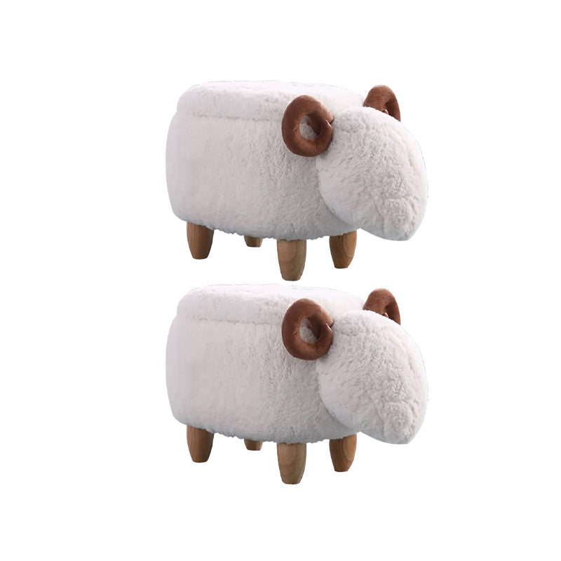 White Modern Standard Trea Resistant Sheep Shape Standard for Living Room