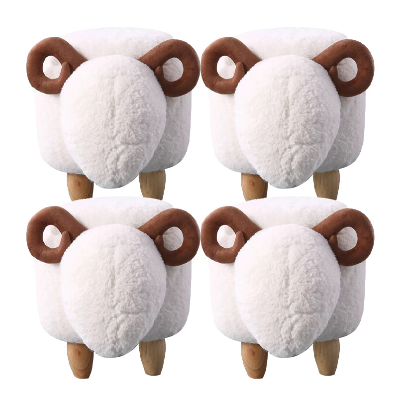 White Modern Standard Trea Resistant Sheep Shape Standard for Living Room