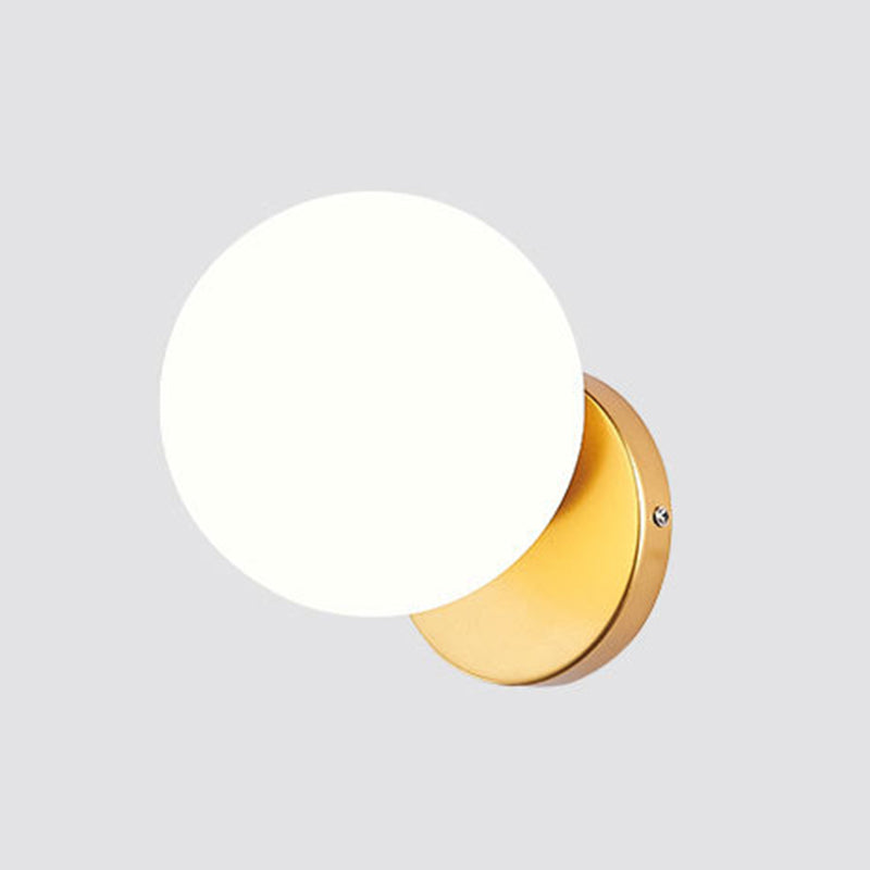 Modern Simple Glass Wall Mount Light Fixture Ball Shape Sconce Lights