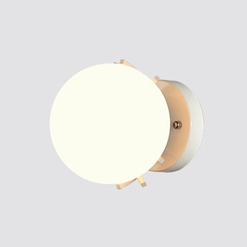 Modern Simple Glass Wall Mount Light Fixture Ball Shape Sconce Lights