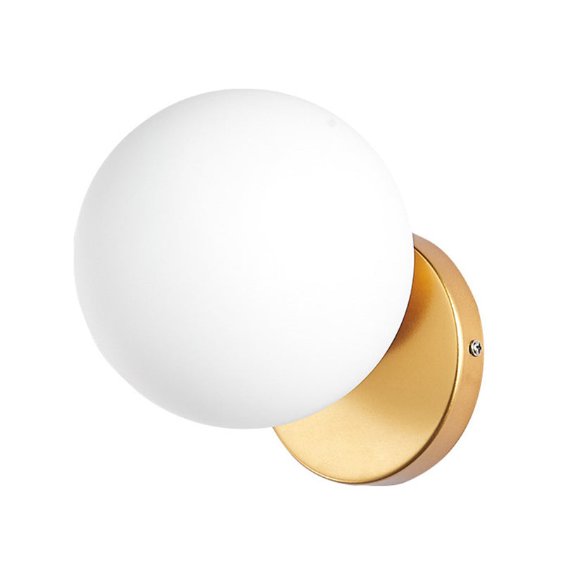Modern Simple Glass Wall Mount Light Fixture Ball Shape Sconce Lights
