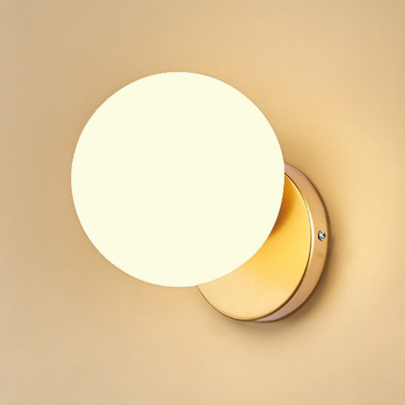 Modern Simple Glass Wall Mount Light Fixture Ball Shape Sconce Lights