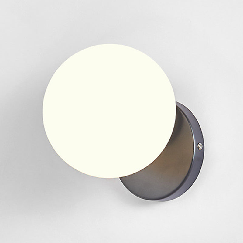Modern Simple Glass Wall Mount Light Fixture Ball Shape Sconce Lights