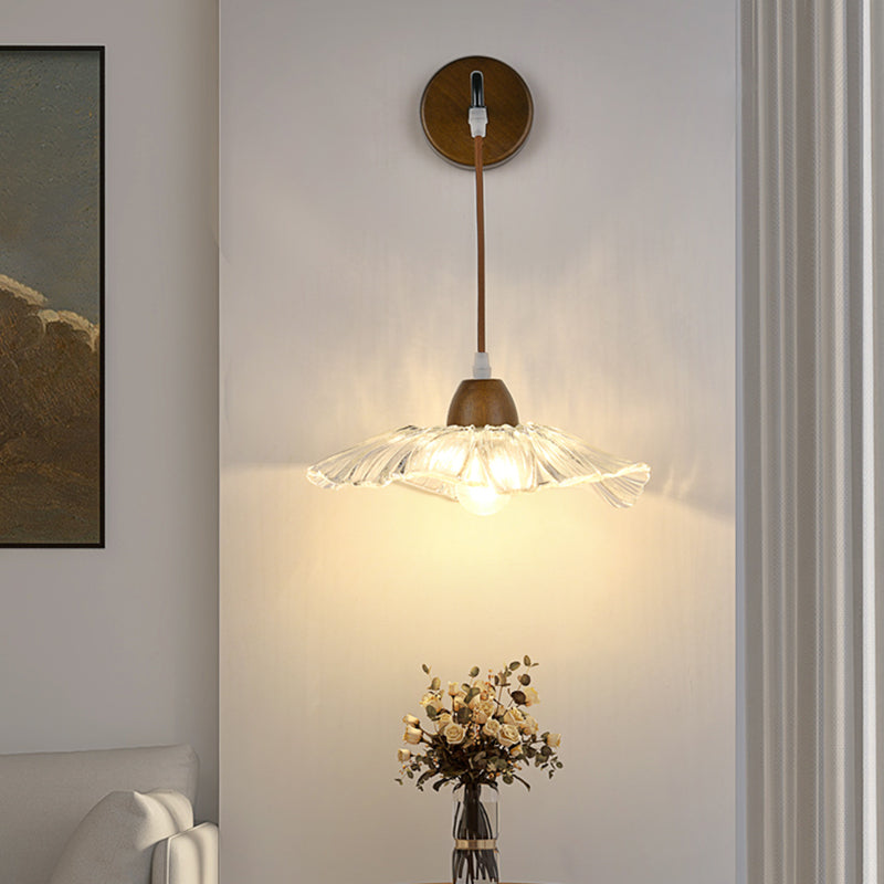 Contemporary Wall Light Fixture Glass Shade Wall Light Sconce for Bedroom