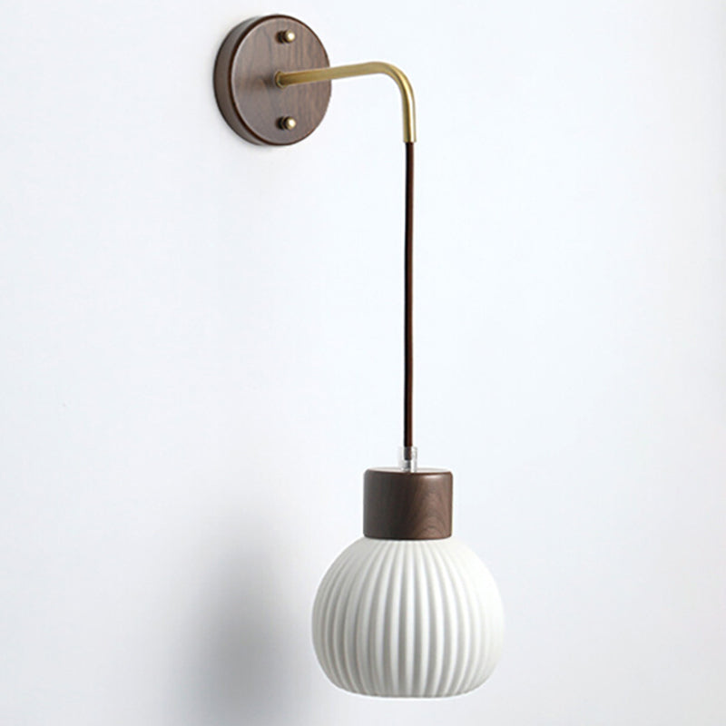 Nordic Wall Light Fixture Geometric Wooden Wall Light Sconce for Bedroom