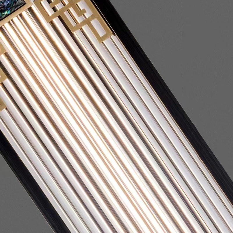 Modern Metal Wall Sconce Rectangle Shape Sconce Lights with Glass Shade for Living Room