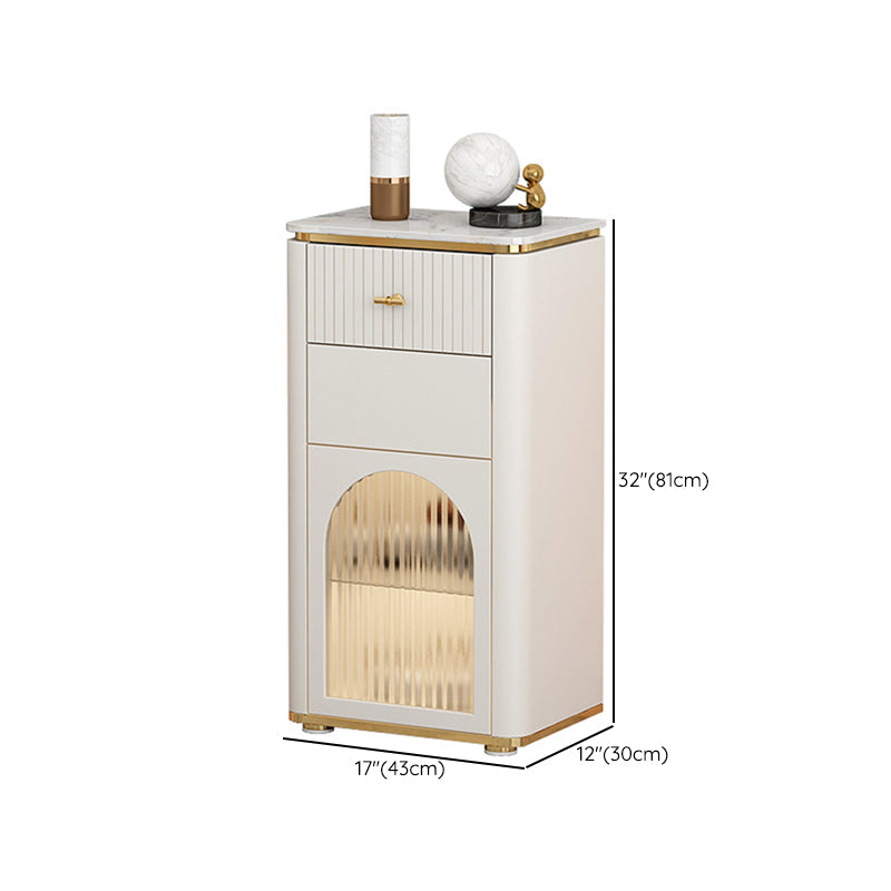 11.7 Inch Width Stone Storage Chest Classic Glam Storage Chest Dresser