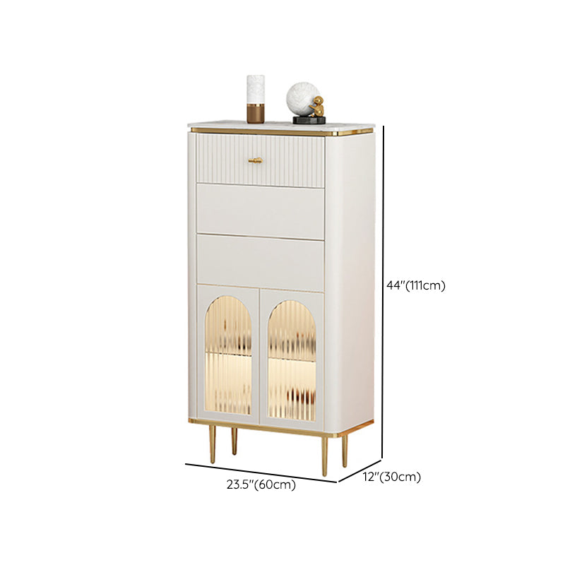 11.7 Inch Width Stone Storage Chest Classic Glam Storage Chest Dresser