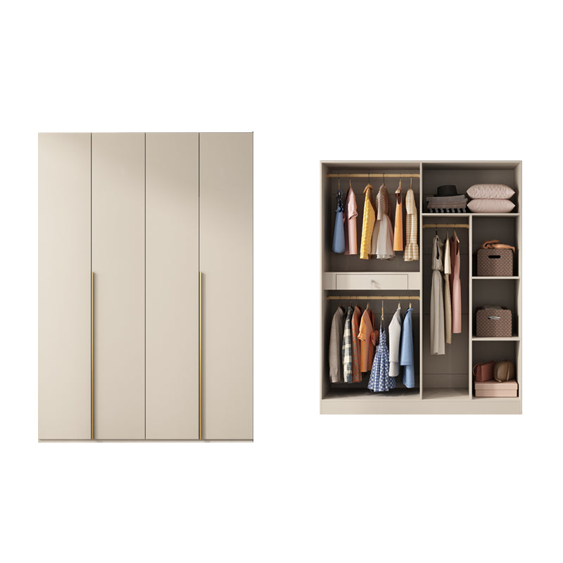 Wooden Wardrobe Armoire with Shelves Modern Wardrobe Cabinet
