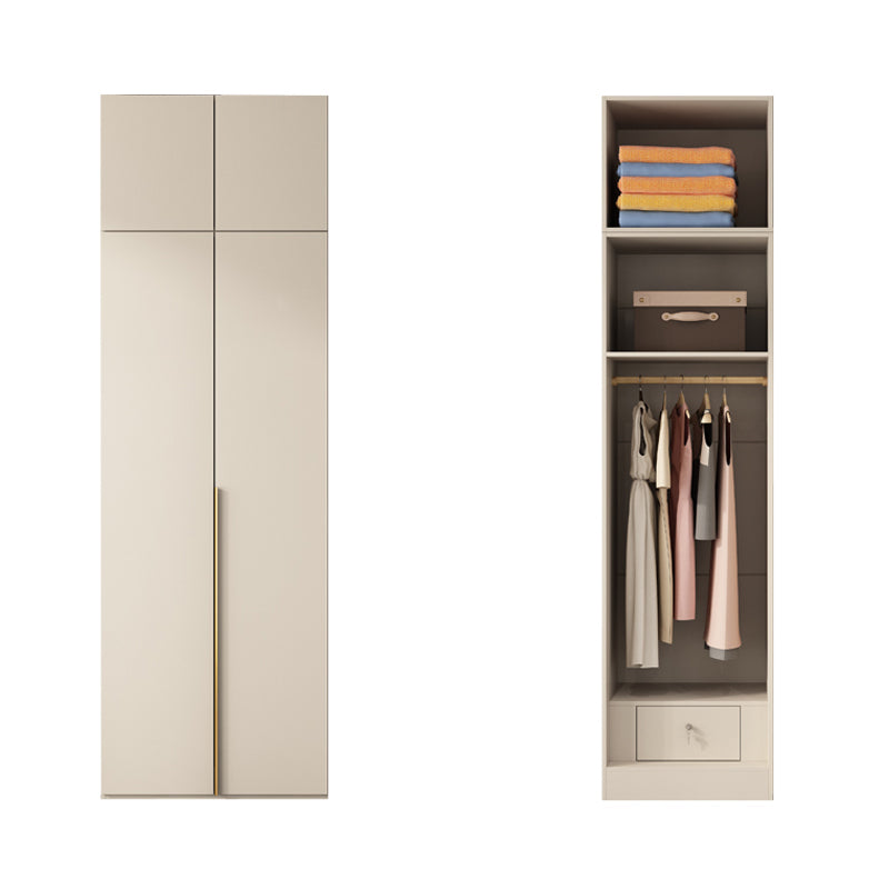 Wooden Wardrobe Armoire with Shelves Modern Wardrobe Cabinet