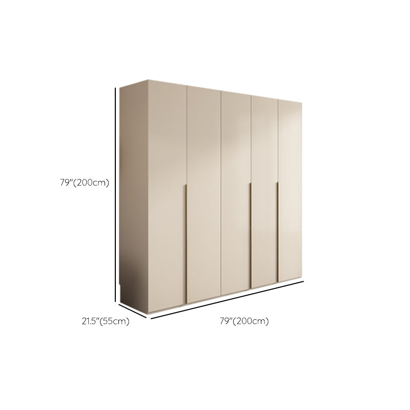 Wooden Wardrobe Armoire with Shelves Modern Wardrobe Cabinet