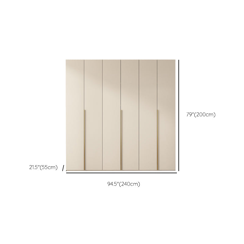 Wooden Wardrobe Armoire with Shelves Modern Wardrobe Cabinet