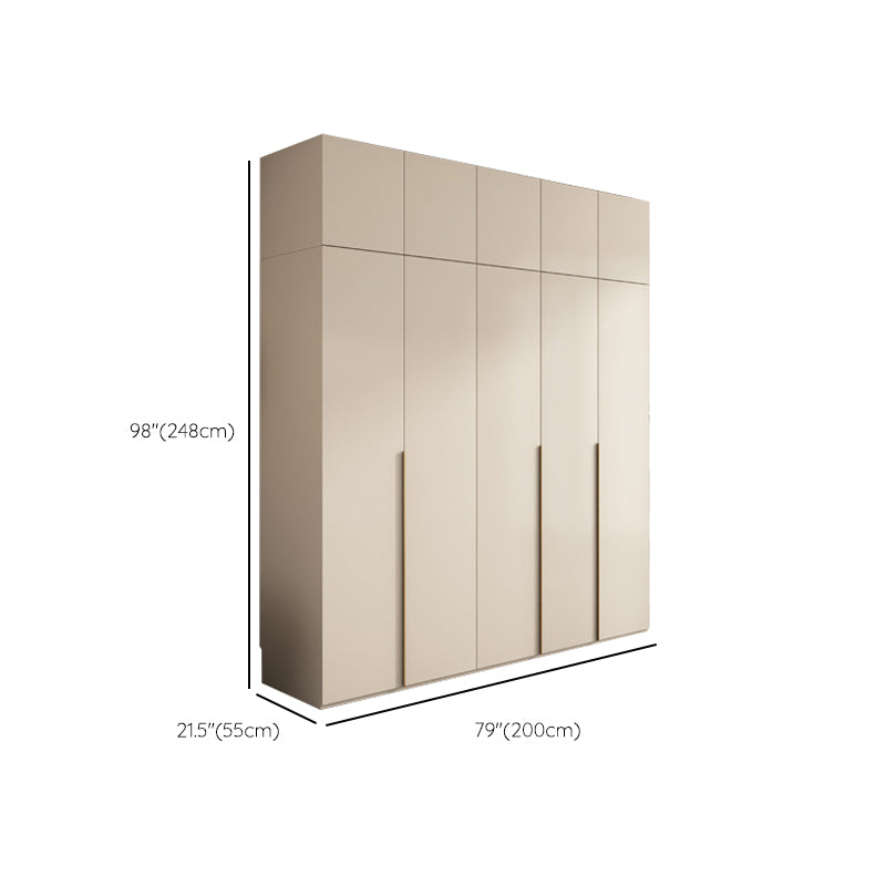 Wooden Wardrobe Armoire with Shelves Modern Wardrobe Cabinet