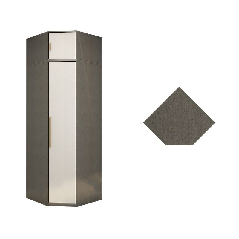 Hinged Wardrobe Armoire Modern Engineered Wood Storage Cabinet